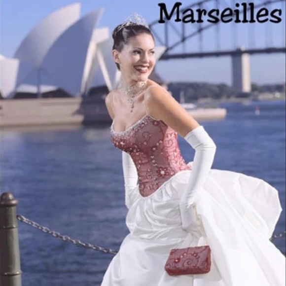 Maggie Sottero Marseilles Red Ivory Wedding Dress Size 4 - Worn Once - Picture 1 of 15
